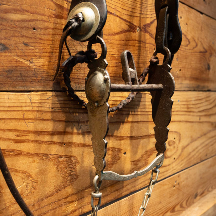 Vintage Old West Bridle Rig w/Silver Mounted Bit Tack - Rigs MISC