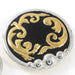 Black Concho with Gold Filigree Tack - Conchos & Hardware MISC   
