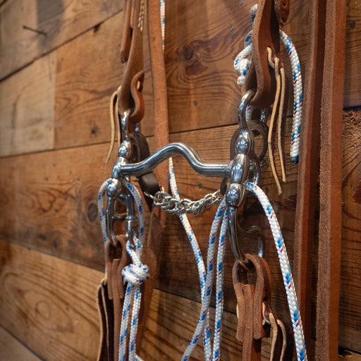 CHS Low Port Bridle Rig w/ Martingale Tack - Training Cow Horse Supply