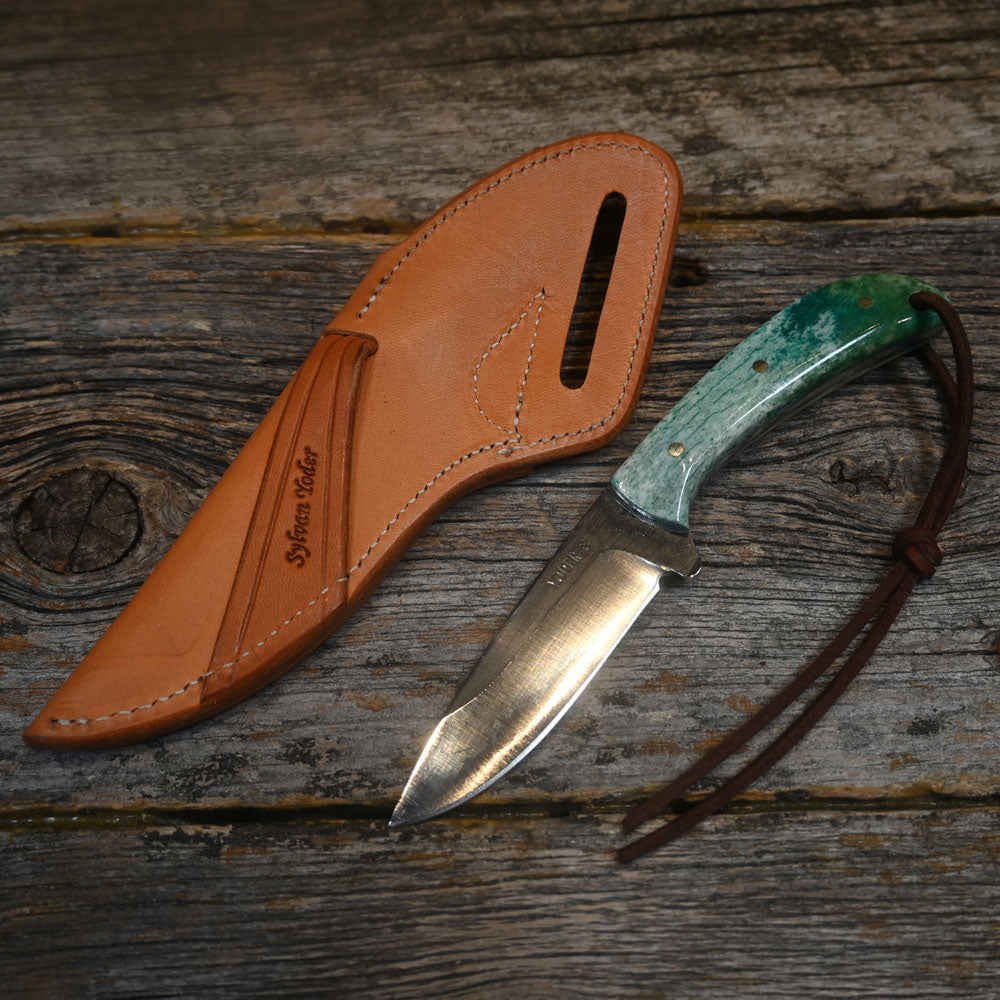Sylvan Yoder Handmade Knife with Leather Sheath SY004 Knives - Knife Accessories SYLVAN YODER   