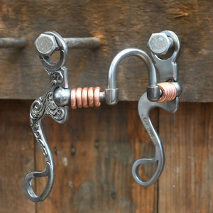 Kamphaus Silver Engraved Correction with Copper Rings Bit TI1009 Tack - Bits Kamphaus   