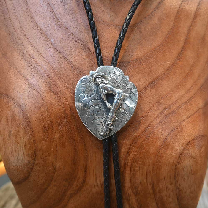 Comstock Heritage - Sterling Silver Lady Figure Bolo Tie 030 ACCESSORIES - Additional Accessories - Buckles Comstock Heritage   