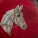 Vintage "Certain 74" Stool with Embroidered Horse Collectibles Certain 74