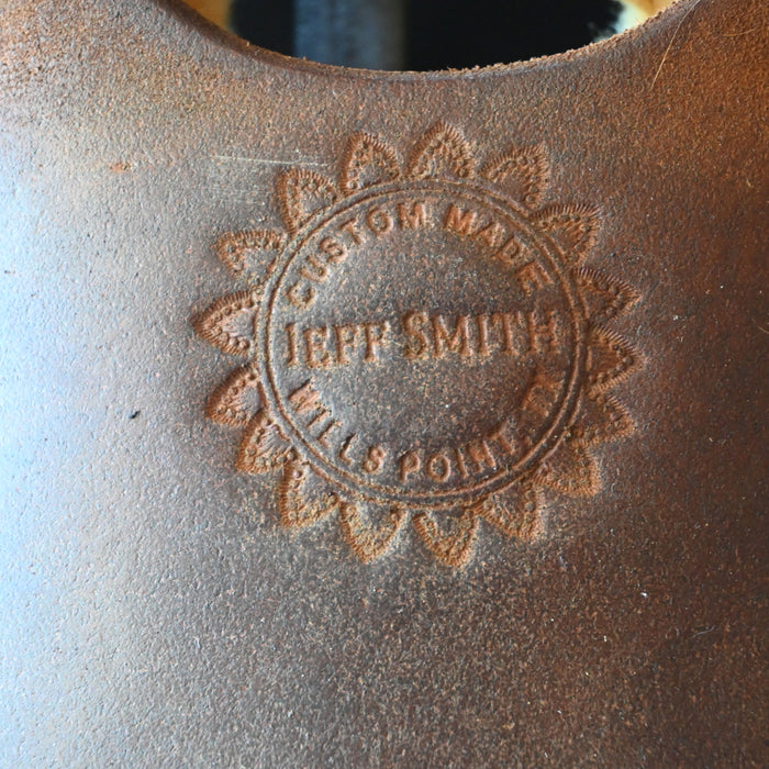 14" USED JEFF SMITH TEAM ROPING SADDLE