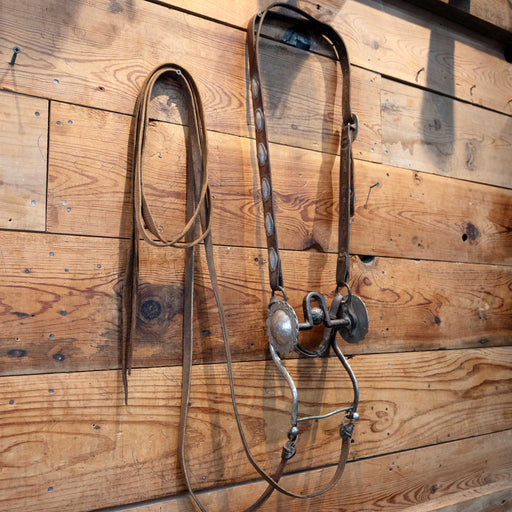 Vintage Chief Rojas Native Indian w/ Conchos Bridle Rig Tack - Rigs MISC
