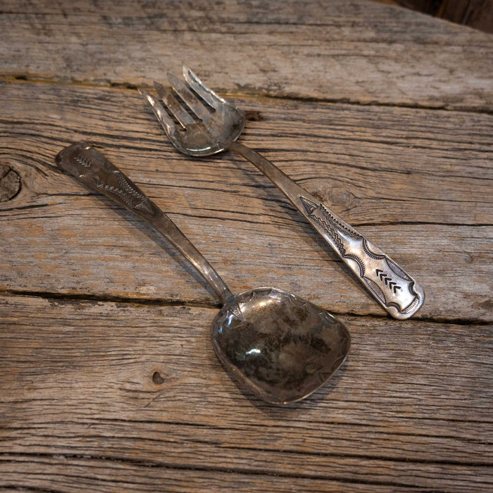 Navajo Sterling Silver Serving set Spoon & Fork