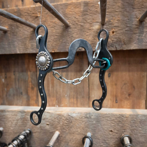 Paul Petska Solid Washer Port - Silver Concho Bit Tack - Bits Paul Petska