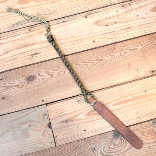Handmade Green/Brown 25" Quirt w/Popper Tack - Whips, Crops & Quirts MISC
