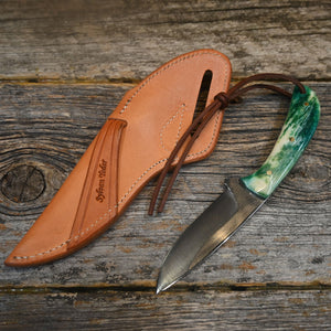 Sylvan Yoder Handmade Knife with Leather Sheath SY004 Knives - Knife Accessories SYLVAN YODER   