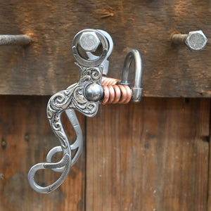 Kamphaus Silver Engraved Correction with Copper Rings Bit TI1009 Tack - Bits Kamphaus   