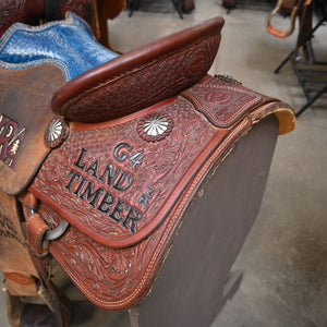 14" USED TESKEY'S ROPING SADDLE