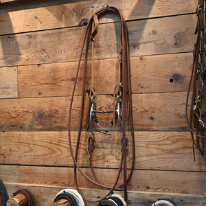 Bridle Rig - Shanked Smooth Snaffle Rig SBR638 Sale Barn MISC