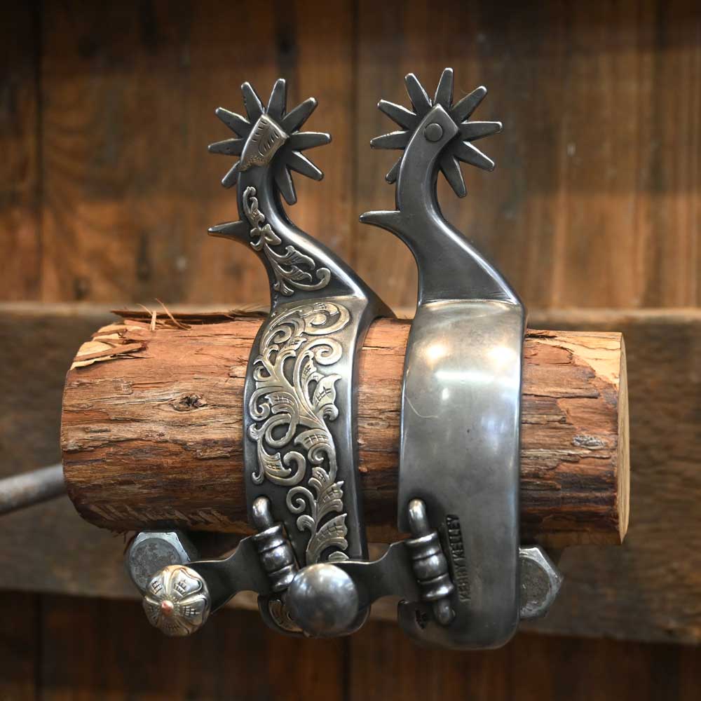 Kerry Kelley Silver Mounted Spurs - SPUR878 Tack - Spurs Kerry Kelley