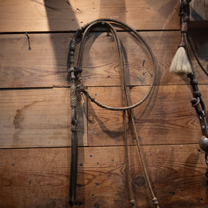 1920's Early Finely Leather Braided Horse Hair Bridle Rig