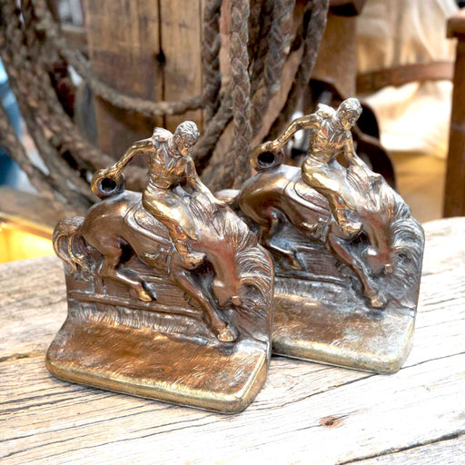 Vintage Dodge Inc. Bronc Riding Bookends Collectibles Dodge Inc.
