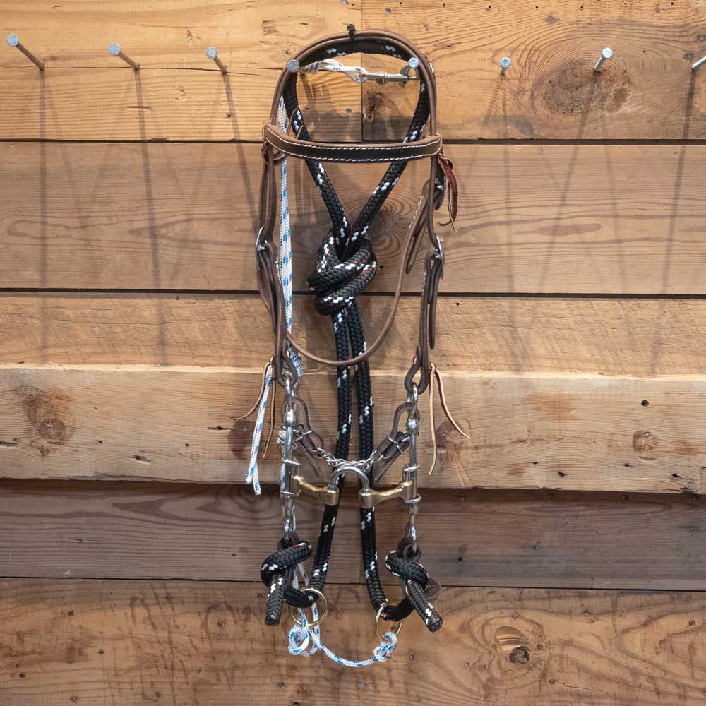 Cow Horse Supply Bridle Rig with Ship Rope Reins CHS156 Tack - Training - Headgear Cow Horse Supply   