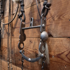 1920's Early Finely Leather Braided Horse Hair Bridle Rig