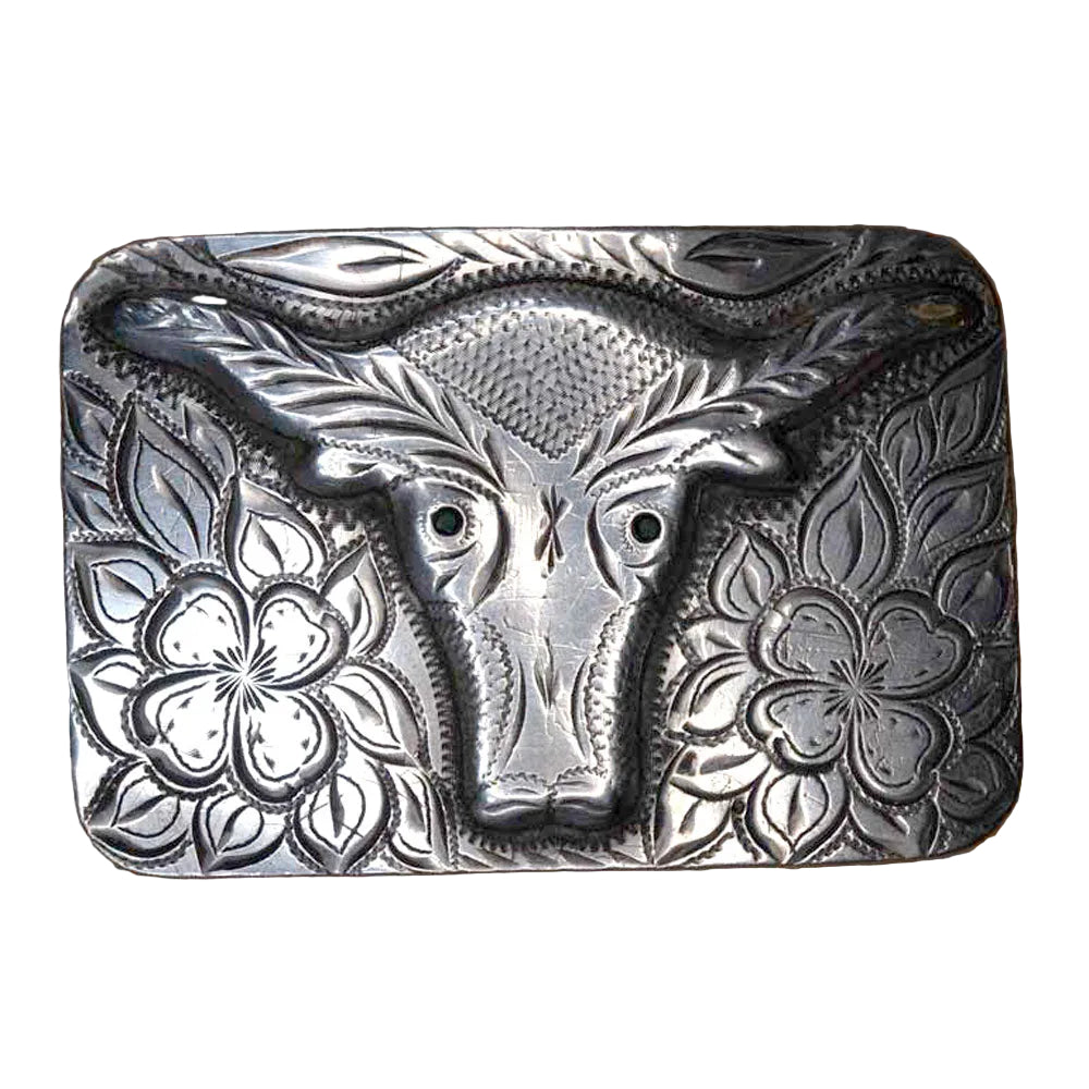 Classic Leather Belt with Silver Buckle