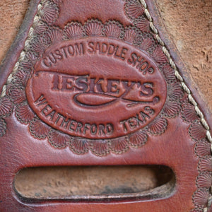 14" USED TESKEY'S ROPING SADDLE