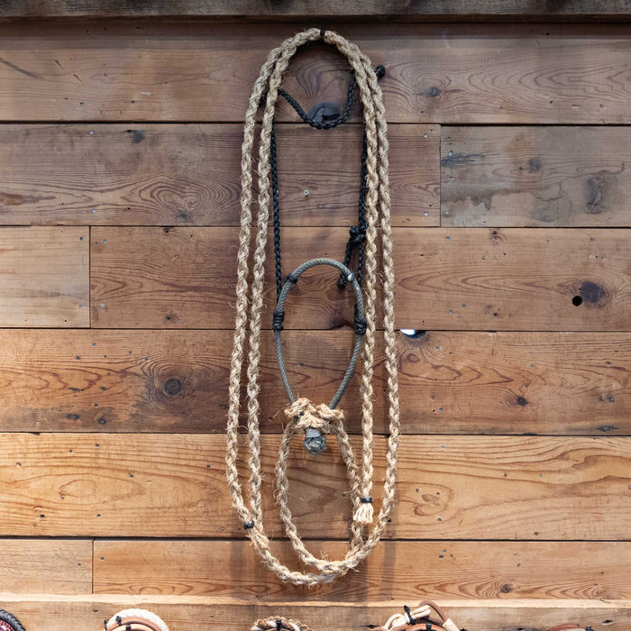 Lariat Bosal w/Twine Split Reins