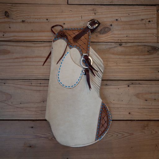 Used Kid's Cream Roughout Chaps Tack - Chaps & Chinks SHOPMADE