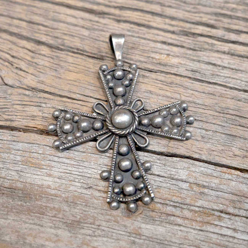 Vintage Mexico Sterling Silver Cross Pendant WOMEN - Accessories - Jewelry - Pins & Pendants Teskey's