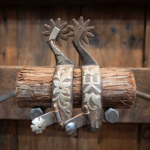 Kerry Kelley Silver Mounted 10pt. Spurs Tack - Spurs Kerry Kelley
