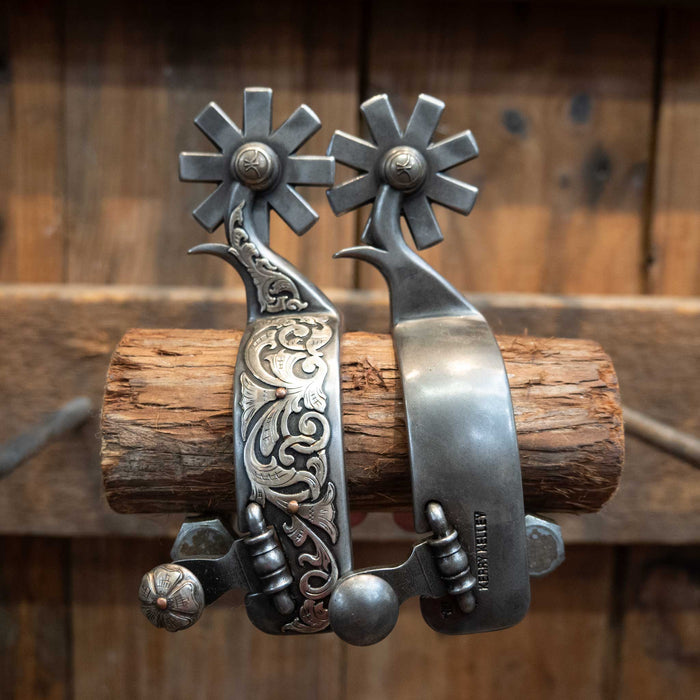 Kerry Kelley Silver Mounted 8pt Spurs