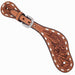 Teskey's Floral Tooled Spur Strap w/Rawhide Buckstitch Tack - Spur Straps Teskey's
