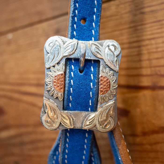 Ocean Blue 3/4" Split Ear Headstall