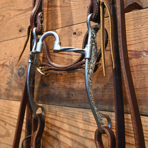 Bridle Rig  - Josh Ownbey Silver Mounted - Correction Twisted Bars  Bit RIG839