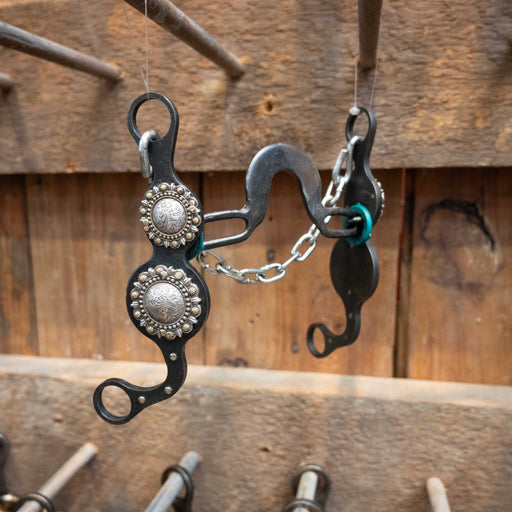 Paul Petska Solid Washer Port - Silver Concho Bit Tack - Bits Paul Petska