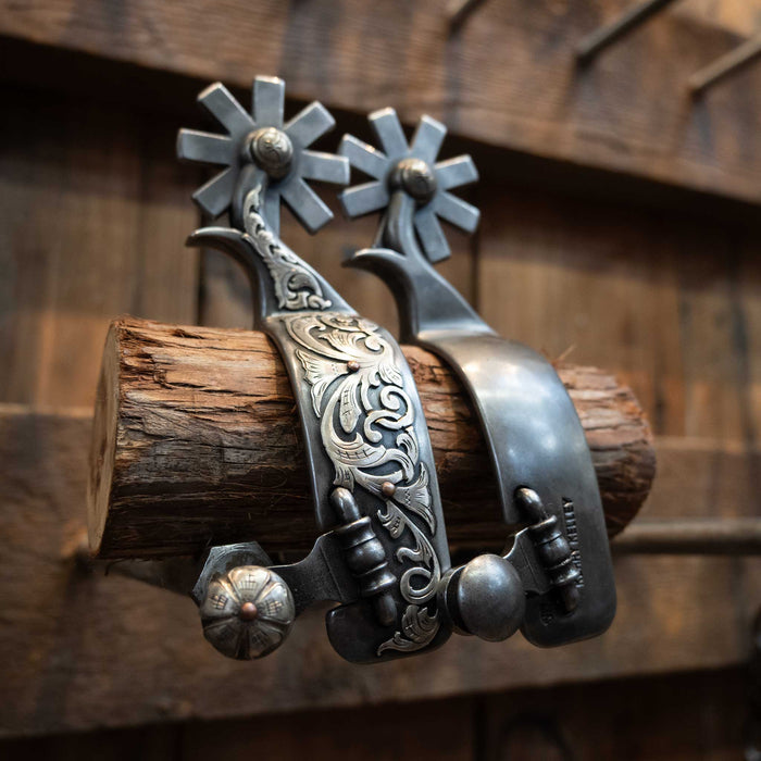 Kerry Kelley Silver Mounted 8pt Spurs