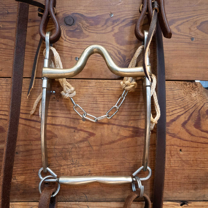 Quick Bit Brass Port Bridle Rig w/ Single Ear Headstall
