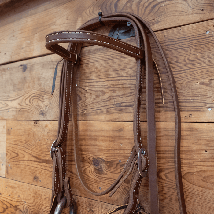 3lb. Weighted O-Ring Twisted Wire Snaffle Bridle Rig