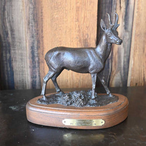 Original Bronze Sculpture 13-30 "Prong Horn" by Jack Bryant Jr. _CA571 Collectibles Jack Bryant Jr.   