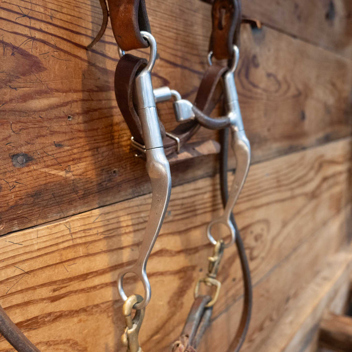 Myler Hinge Port Correction Bit Bridle Rig