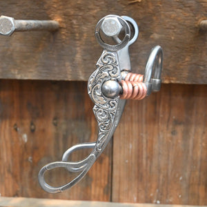 Kamphaus Silver Engraved Correction with Copper Rings Bit TI1010 Tack - Bits Kamphaus   