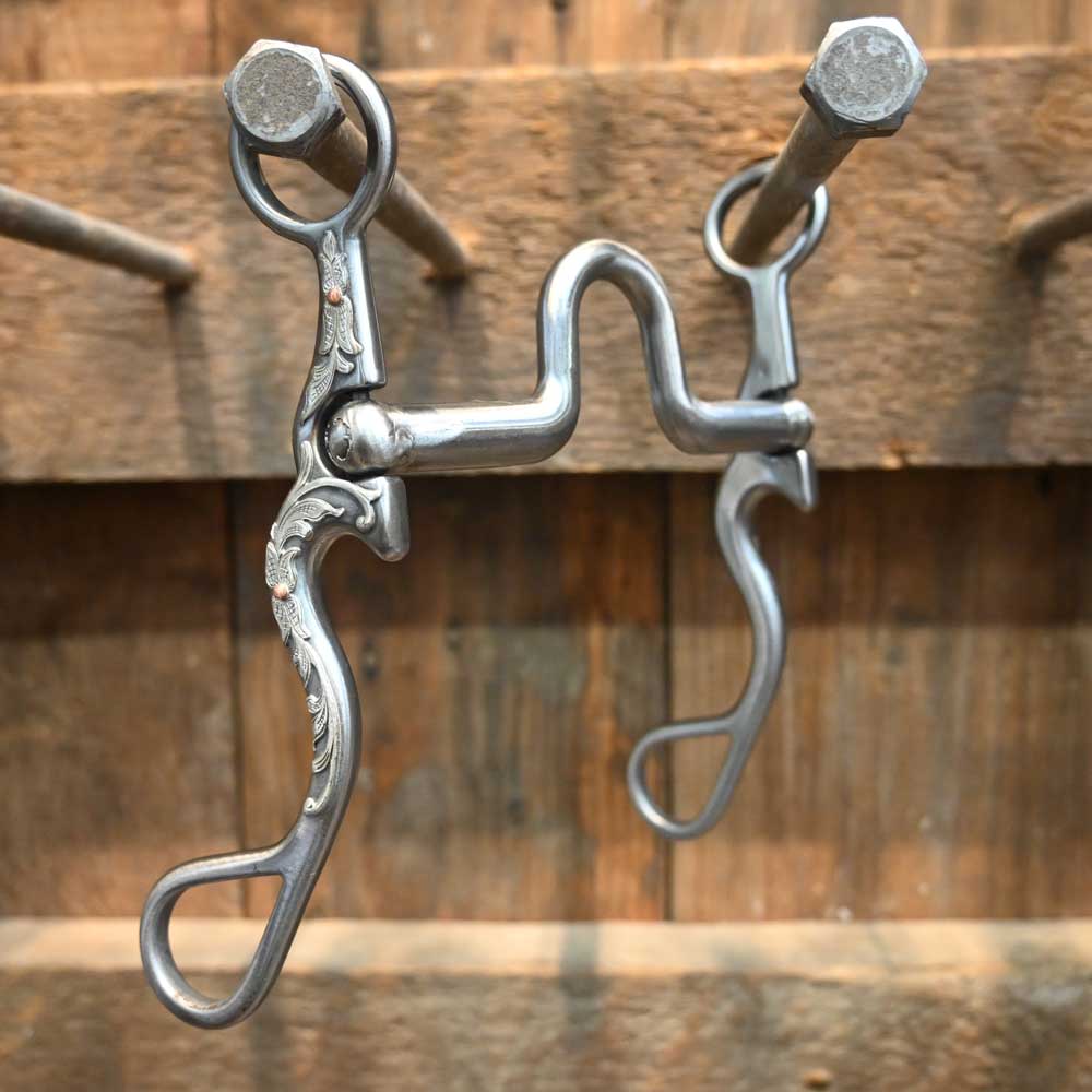 Kerry Kelley O2S - Silver Floral Mounted - 77  Port Bit KK1135 Tack - Bits Kerry Kelley   