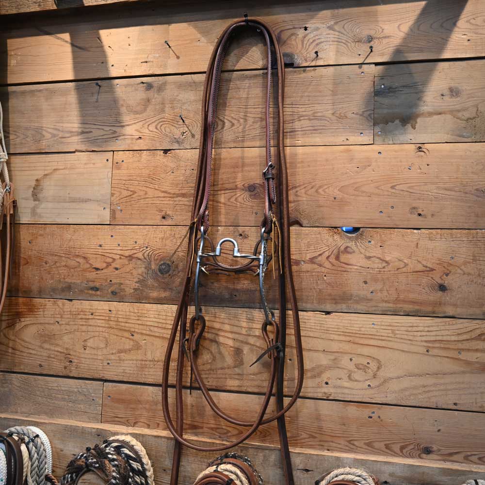 Bridle Rig  - Josh Ownbey Silver Mounted - Correction Twisted Bars  Bit RIG839