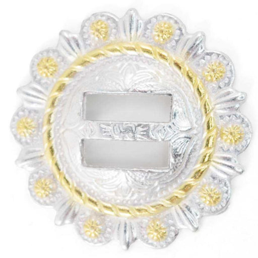Bright Silver Berry Slotted Concho Tack - Conchos & Hardware MISC   