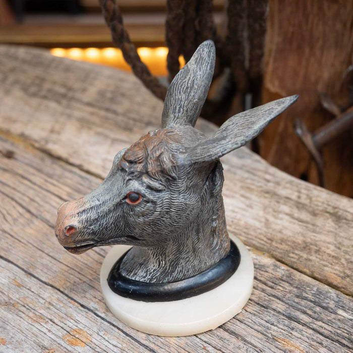 Vintage Cast Iron Donkey Inkwell Collectibles MISC