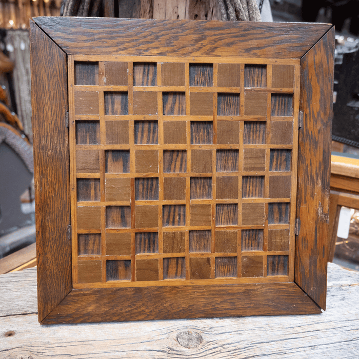 1883 - 1889 Wood Mosaic Co. Checker Board with All Original Pieces