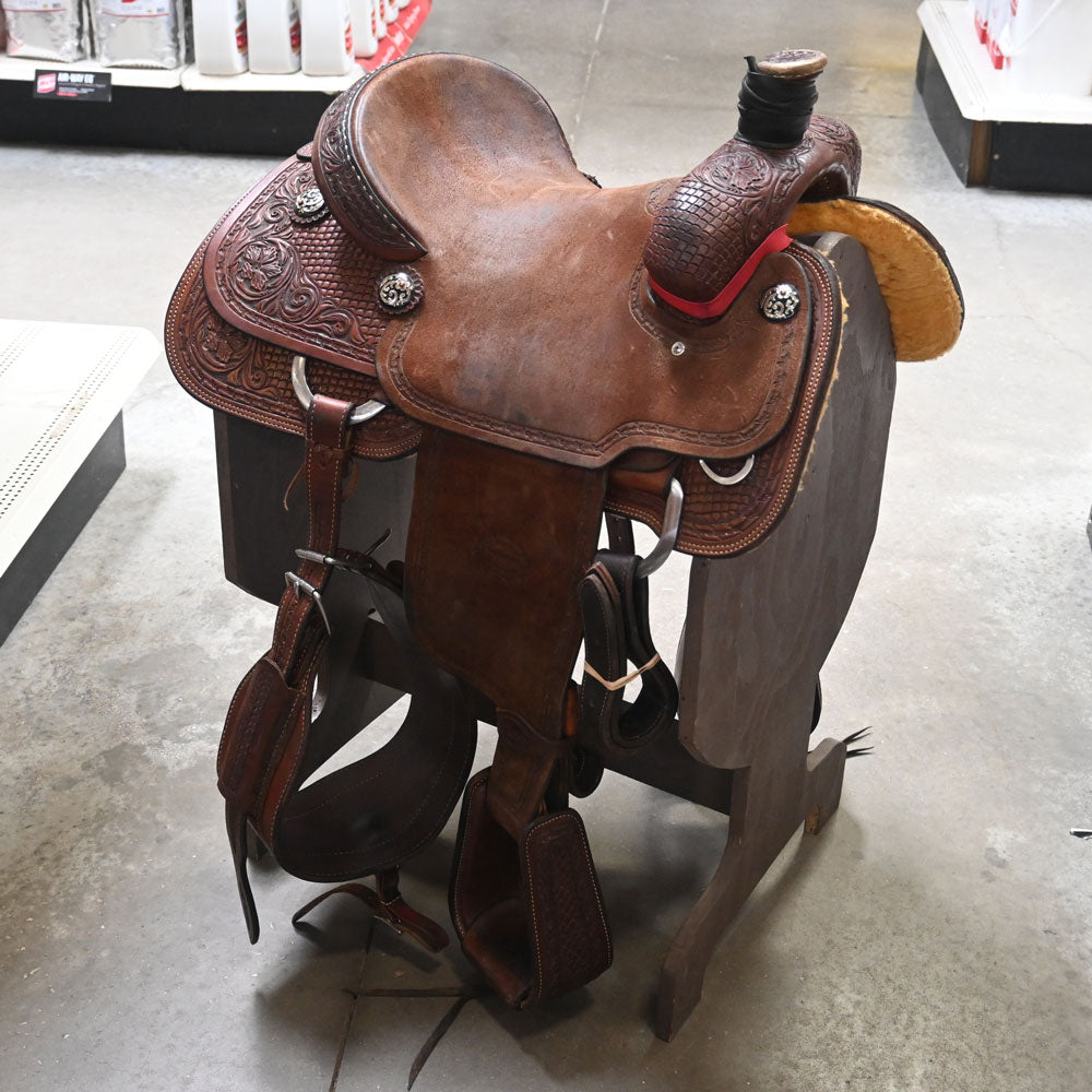 14.5" USED TESKEY'S ROPING SADDLE