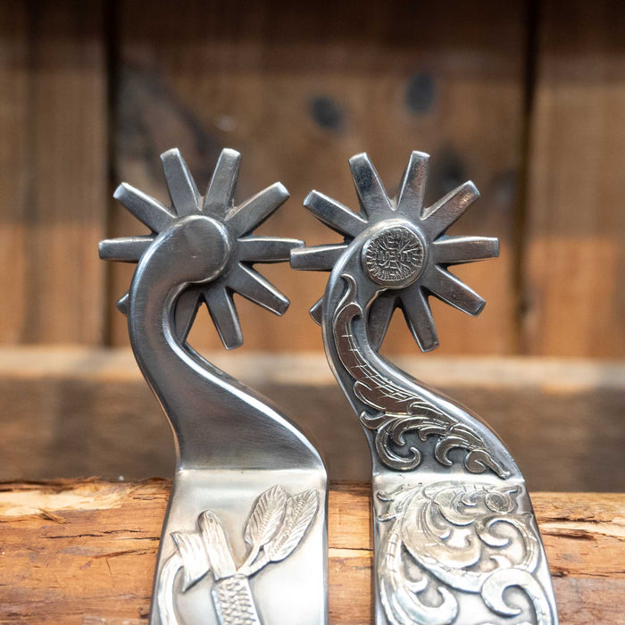 Kamphaus Silver Mounted 10pt. Spurs