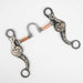 Aged Steel Copper Correction Bit W/ German Silver Floral Accents Tack - Bits Formay   