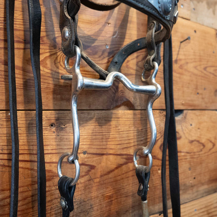 Vintage Beautiful Nickel Plated Silver Parade Bridle Set