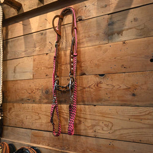 Bridle Rig -  Silver Conchos Headstall - 3 Piece Smooth with Dogbone - Gag- Bit SBR405 Sale Barn MISC   