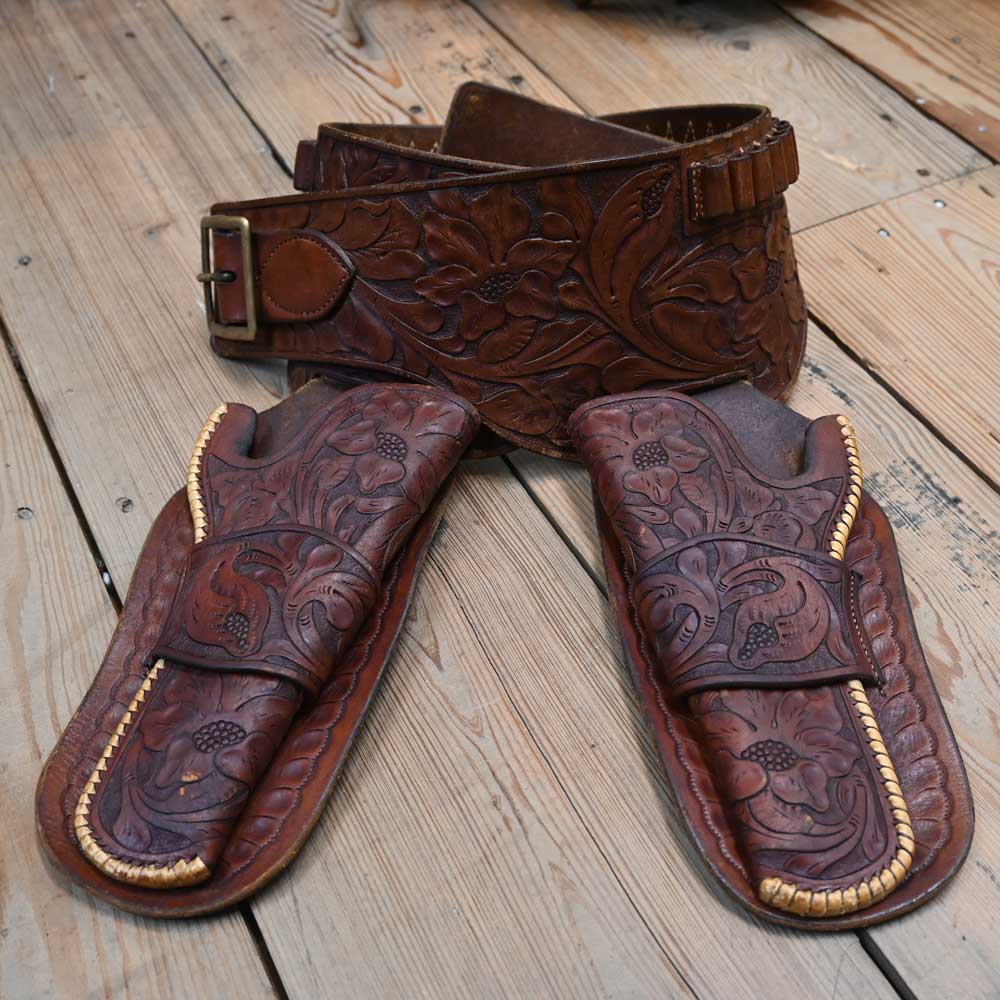 Double Gun Holster with ammunition slots _CA881 Collectibles MISC   