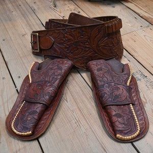 Double Gun and Ammo Holster Belt  _CA881 Collectibles MISC   